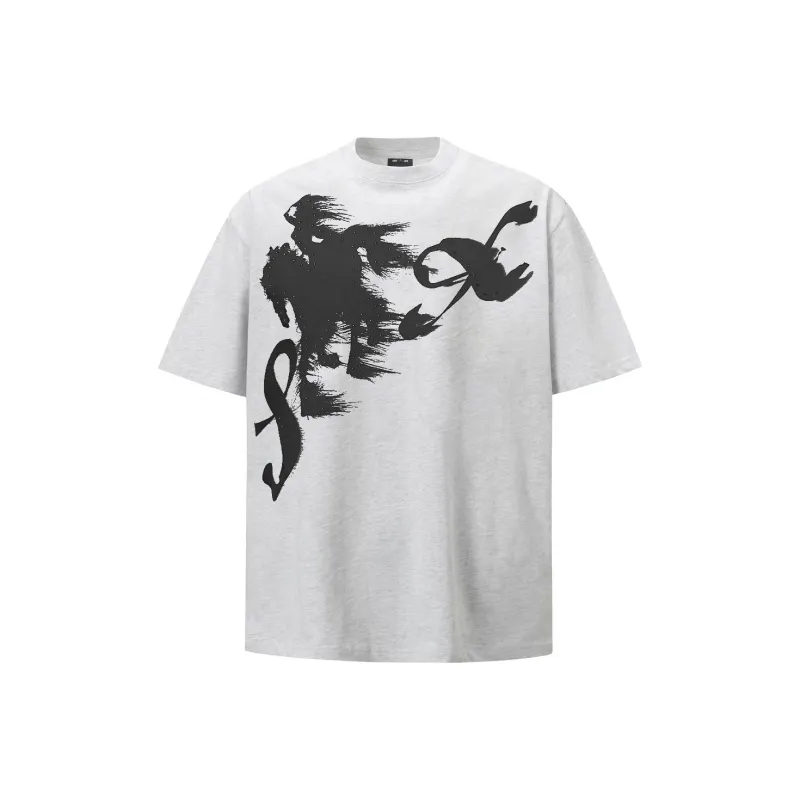WKOOG T-Shirts Unisex White Heather Gray-0