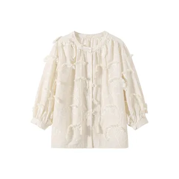 SHUXI Shirt Women's Sun And Rain Umbrella Leaf