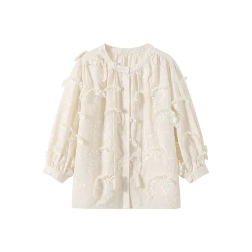 SHUXI Shirt Women's Sun And Rain Umbrella Leaf