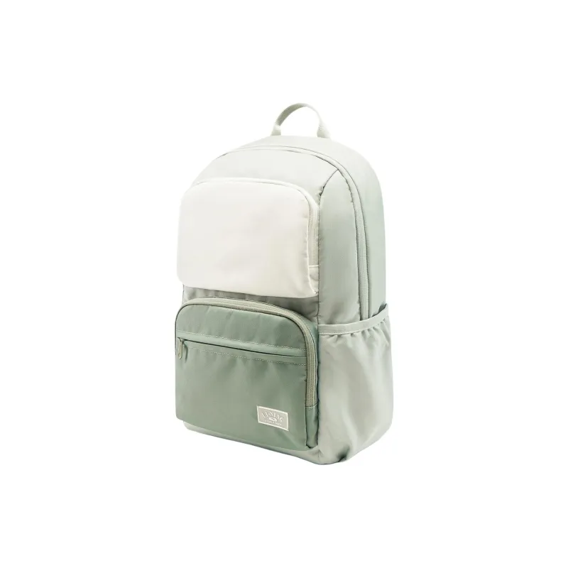 LiNing Polyester Backpack Regular Unisex Ore Gray & Grass Jasmine Green & Pearl White-1