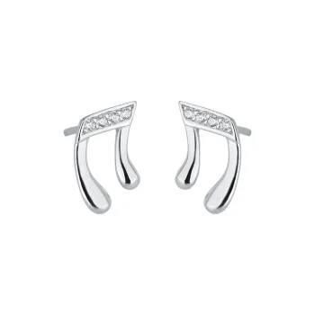 PHOENIXSILY 999 Fine Silver Stud Earrings Women's