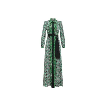 Diane Von Furstenberg FW24 Long Sleeved Dress Women's Green
