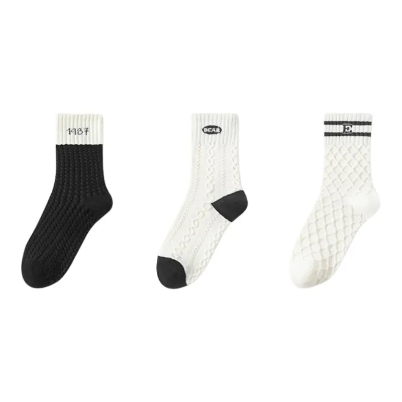 Urban Beauty Mid Calf Socks Women's Combo Set-7