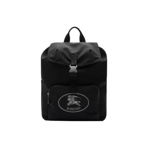 Burberry Polyester Backpack Men's Black