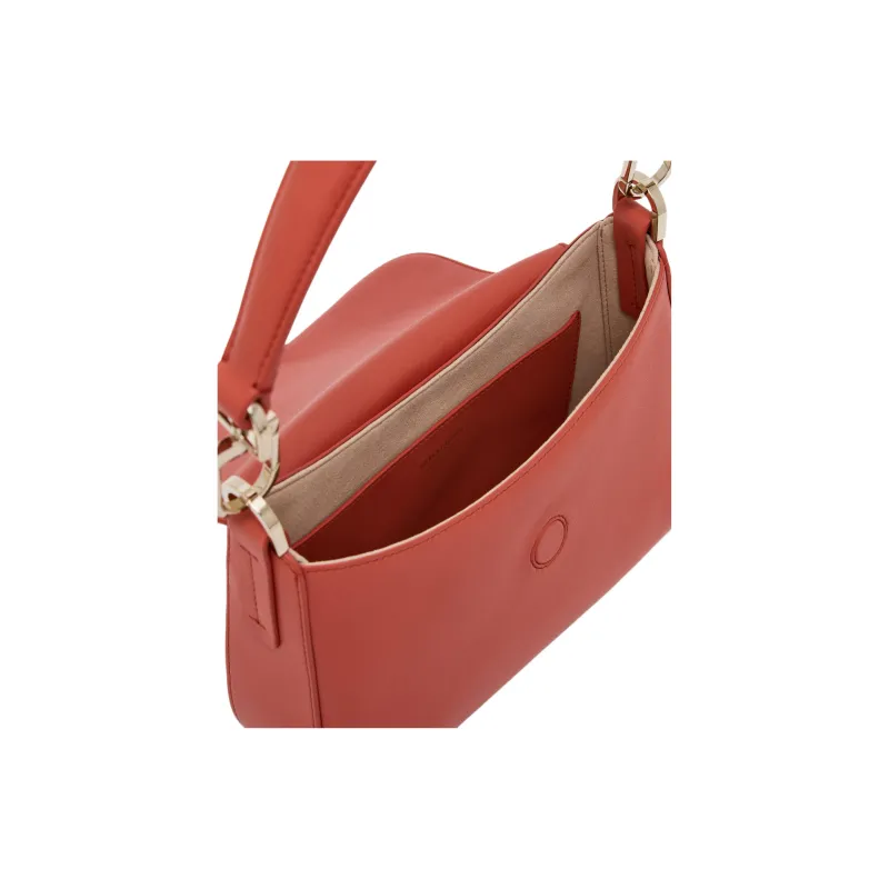 AMANI Calfskin Shoulder Bag, Crossbody Bag, Handbag Women's Orange-3