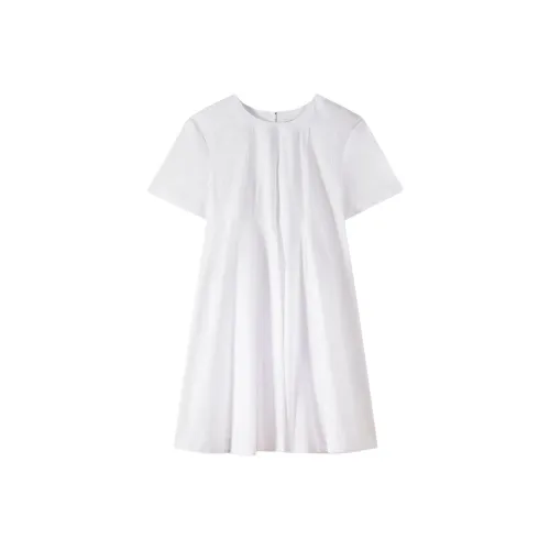 Patrizia Pepe SS25 Short Sleeved Dress Women's White