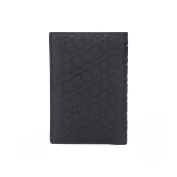 CANUDILO Top Grain Cow Leather Clutch Wallet Unisex Black