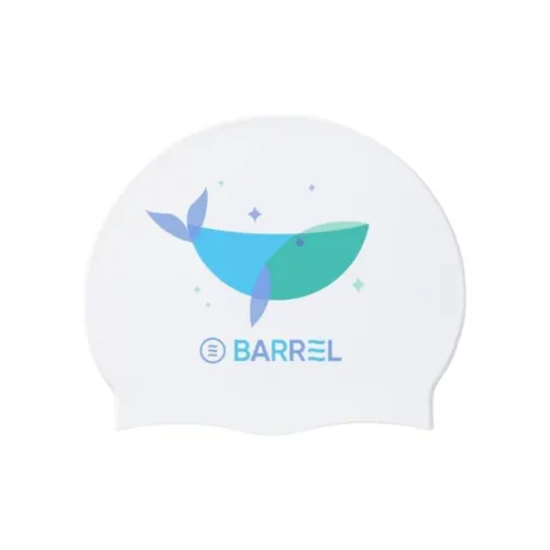 BARREL Swimming Caps Silicone Unisex White