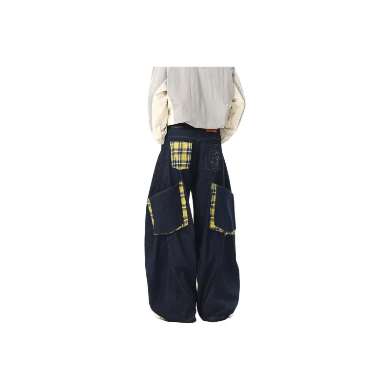 RVANGUARD Casual Pants Unisex Dark Blue-1