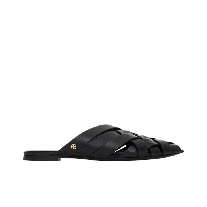 Anine Bing Closed Toe Slippers Women's Black-1