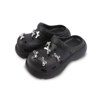 SHIGUDE Home Slippers Women's, Black