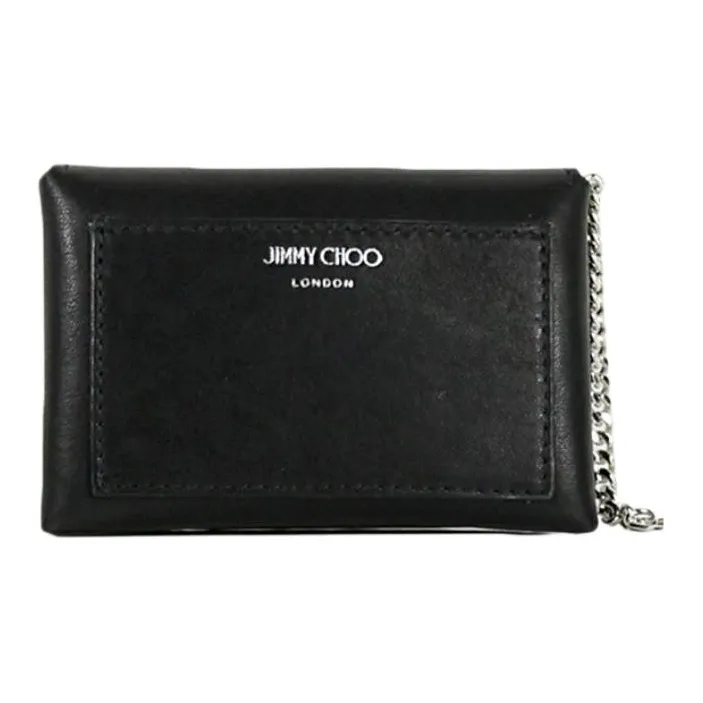 Jimmy Choo Leather Card Holder Women's Black-2
