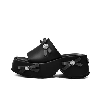 KMD Quiet Slide Slippers Women's Black