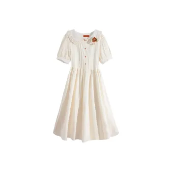 GUOZHEN Short Sleeved Dress Women's