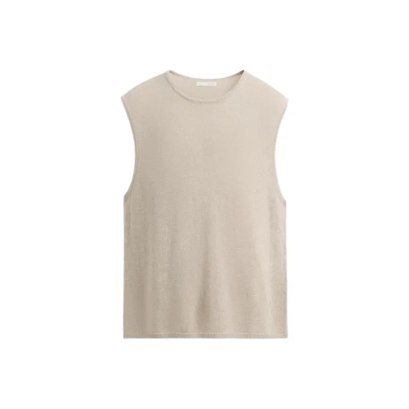 ZARA Tank Tops Men Light Beige-0