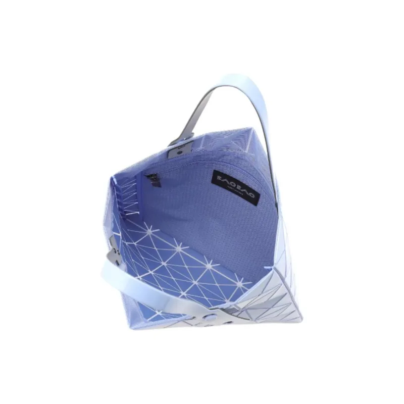ISSEY MIYAKE PVC Tote Bag, Shopping Bag, One Shoulder Handbag Women's Light Blue-2