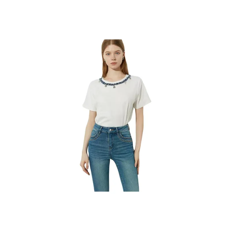 DPLAY T Shirts Women's Trendy White-0