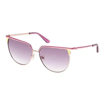 GUESS Metal Irregular Shape Sunglasses Women's Pink
