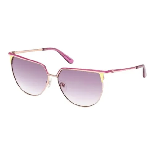GUESS Metal Irregular Shape Sunglasses Women's Pink