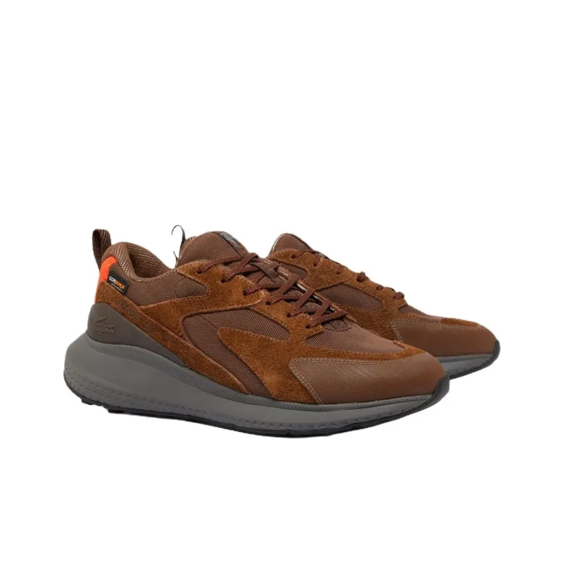LACOSTE Anti Slip Wear Resistant Low Top Casual Shoes Men's Brown-1