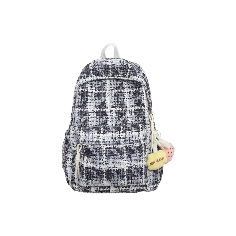 WICKBUEN Nylon Backpack Unisex Black/Blue/Brown-0