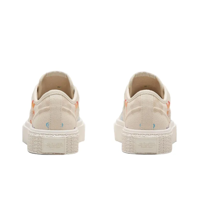 MARC JACOBS Low Top Canvas Shoes 3.5cm Women's Ecru-4
