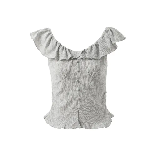 3COLOUR Chiffon Shirt Women's Heather Gray