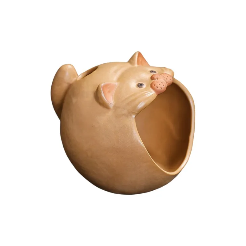 JIANYUJIAFANG Cartoon Black Cat And Gourd Figurine Home Decor Fashion Individual Trendy Ashtray-1