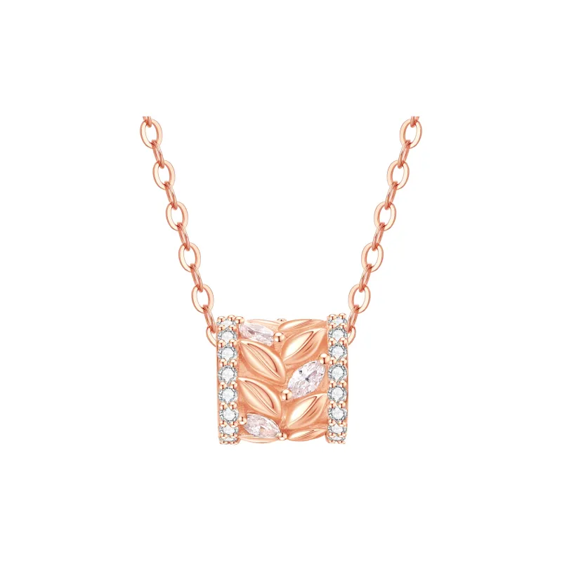 Lao Feng Xiang S925 Silver Necklaces Women's-10