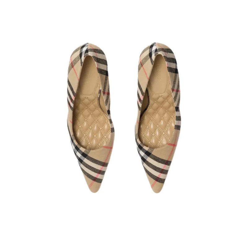 Burberry Slim Heel High Heels 9cm Women's Sand-3