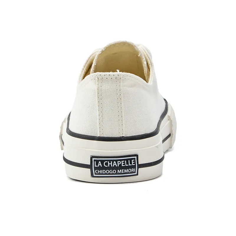 La Chapelle Wear resistant And Lightweight Low Top Canvas Shoes Women's Beige-5