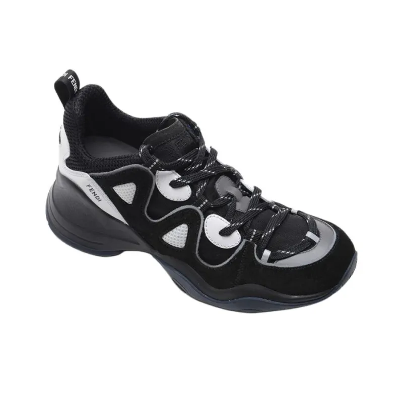 FENDI Low Top Casual Shoes Men's Black-2