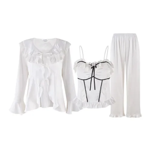 MY BODY Accent Camisole Cardigan Pajama Set Women's