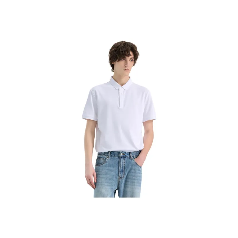 WILD LEADER Polo Shirts Men Minimalist White[TW5118141]-0