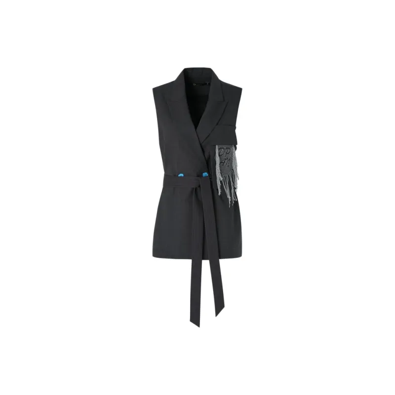 IDPAN Vests Women's Black Gray-0