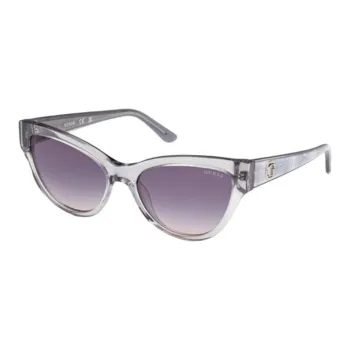 GUESS Acetate Cat Eye Sunglasses Women's Transparent Gray