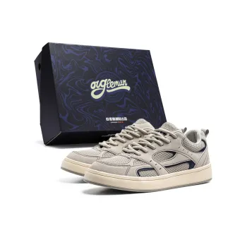 OUGLEMEN Coverage Slip Resistant And Abrasion Resistant Low Top Skateboard Shoes Men's Box
