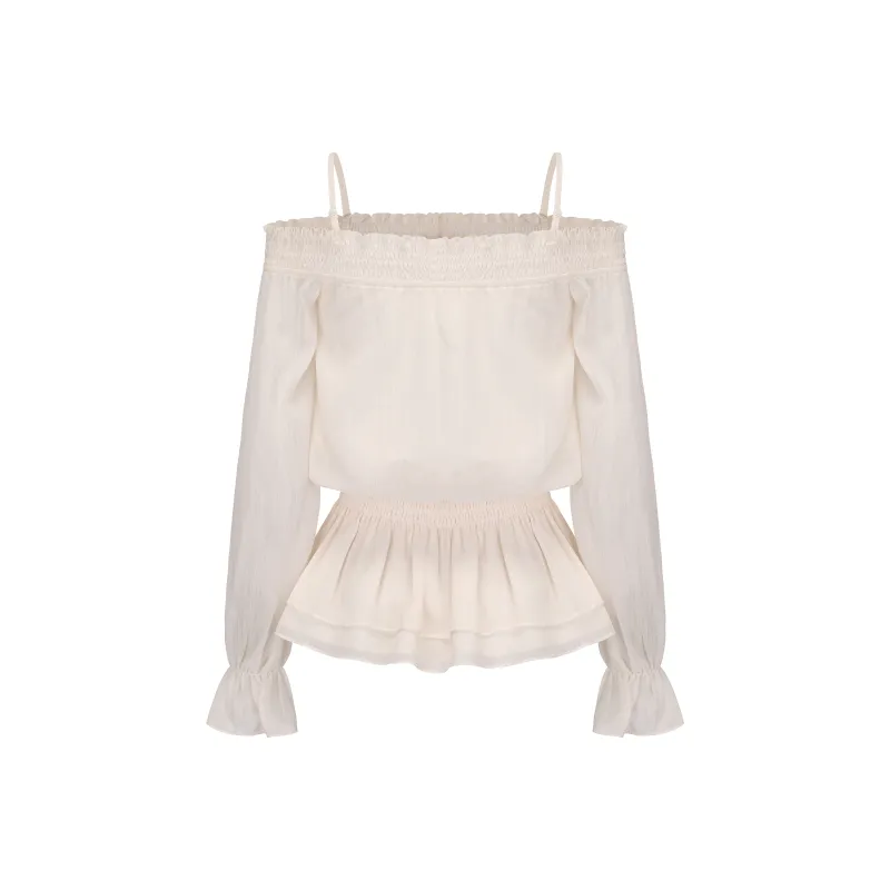 CHIWAWAMEME Crop Tops Women's Oxygen Beige Apricot-1