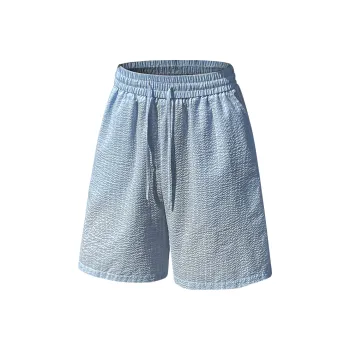 HOKLV Casual Shorts Unisex Blue