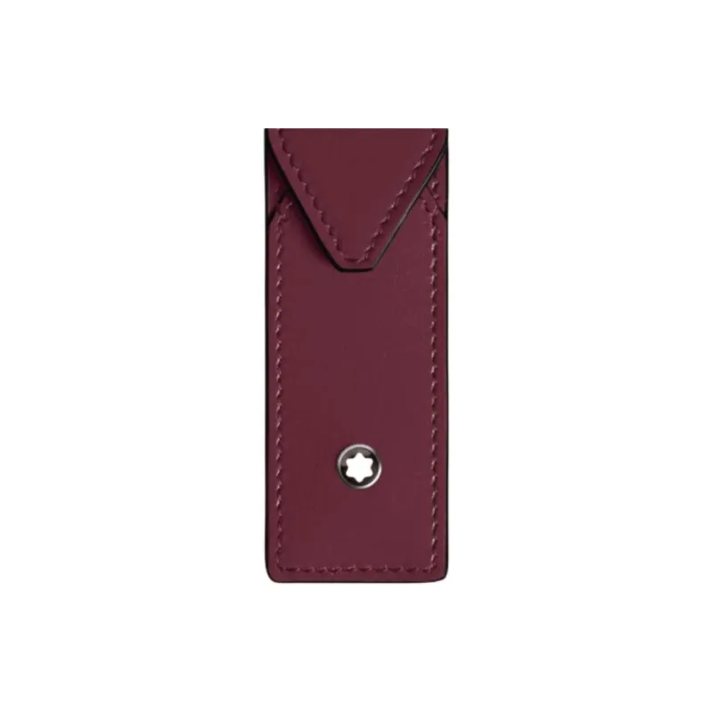 MONTBLANC Meisterstuck Grain Cow Leather Travel Storage Bag Women's Bordeaux Red-3