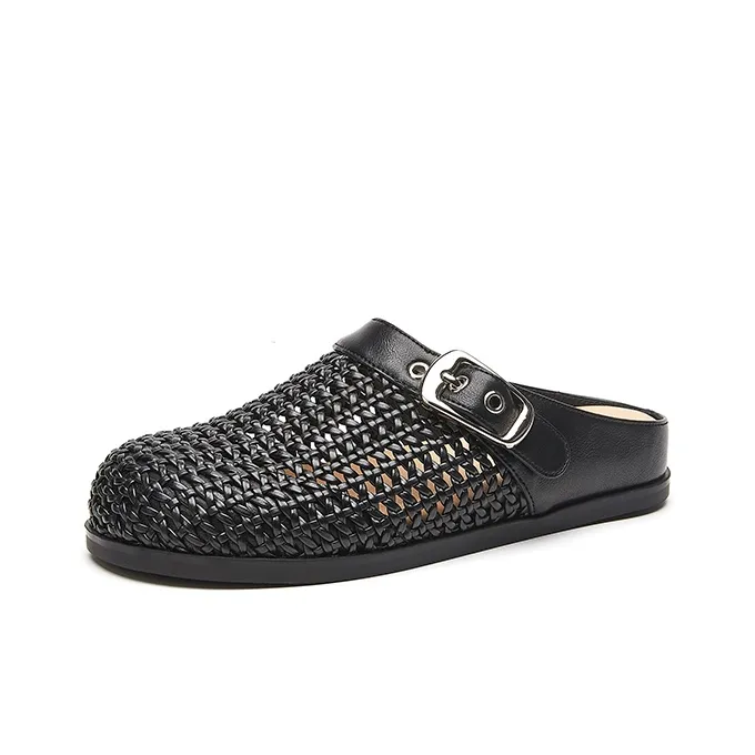 ST&SAT Rubber Sole Cut Out Quiet Closed Toe Slippers Women's-1