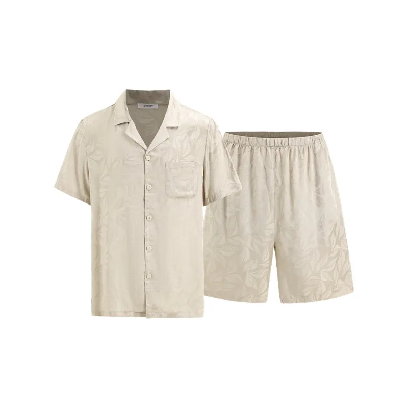 MY BODY Short Sleeve Shorts Pajama Set Men's 1 Pack-1