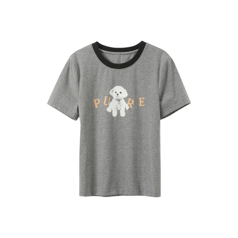 3COLOUR T Shirts Women's Elephant Gray-0