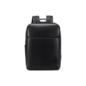 QRST Composite Fabric With Microfiber Laptop Bag Backpack Unisex Black