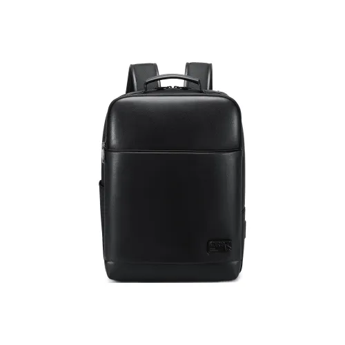 QRST Composite Fabric With Microfiber Laptop Bag Backpack Unisex Black