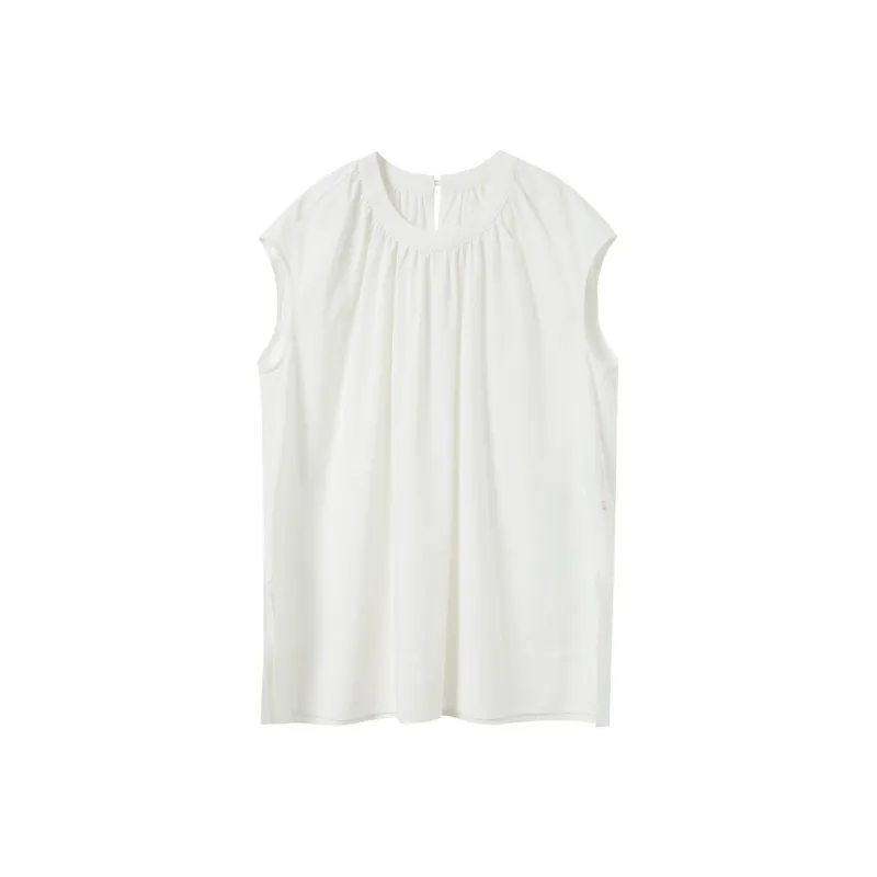 3COLOUR Chiffon Shirts Women's Pearl White-0