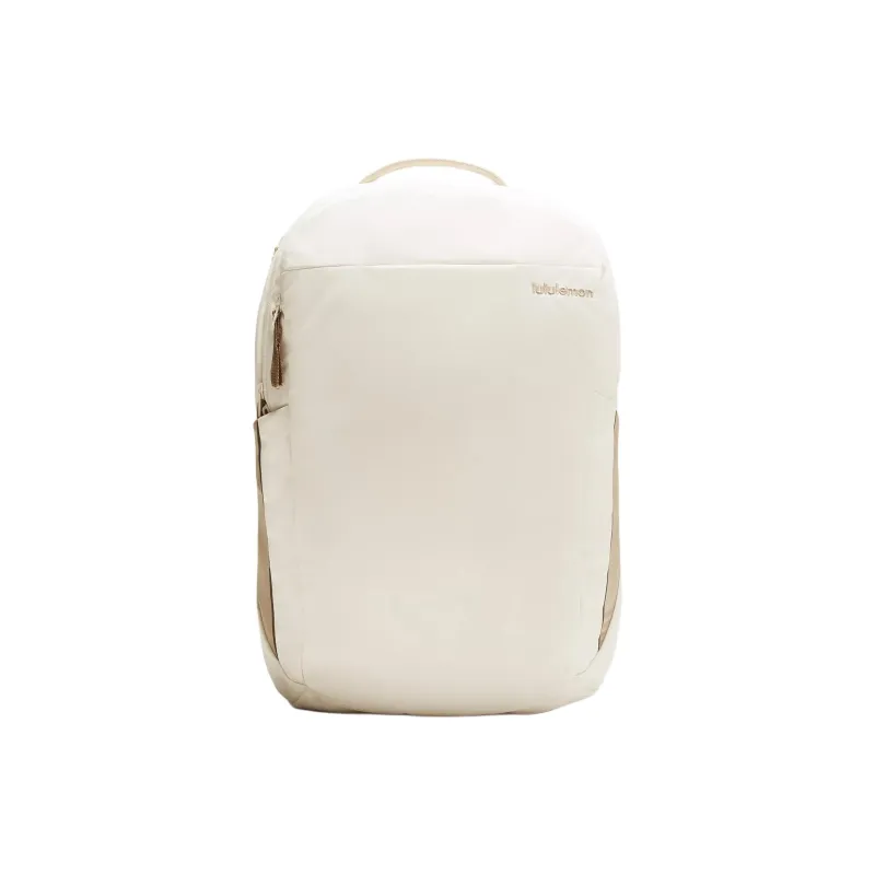 Lululemon Polyester Backpack Unisex Light Ivory With Transparent Oak-0