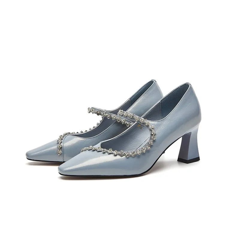ST&SAT Chunky Heel High Heels Women's-8