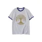 White Gray Navy Blue Edge