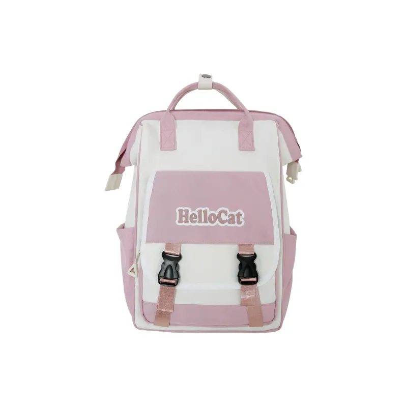 WICKBUEN Nylon Backpack Unisex Black/Pink/Khaki/Purple-7